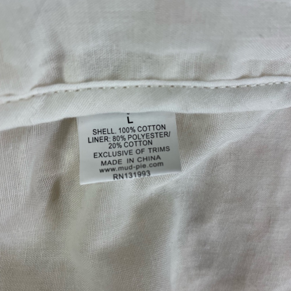 Mud Pie Mallory ivory crocheted dress large - Picture 12 of 14
